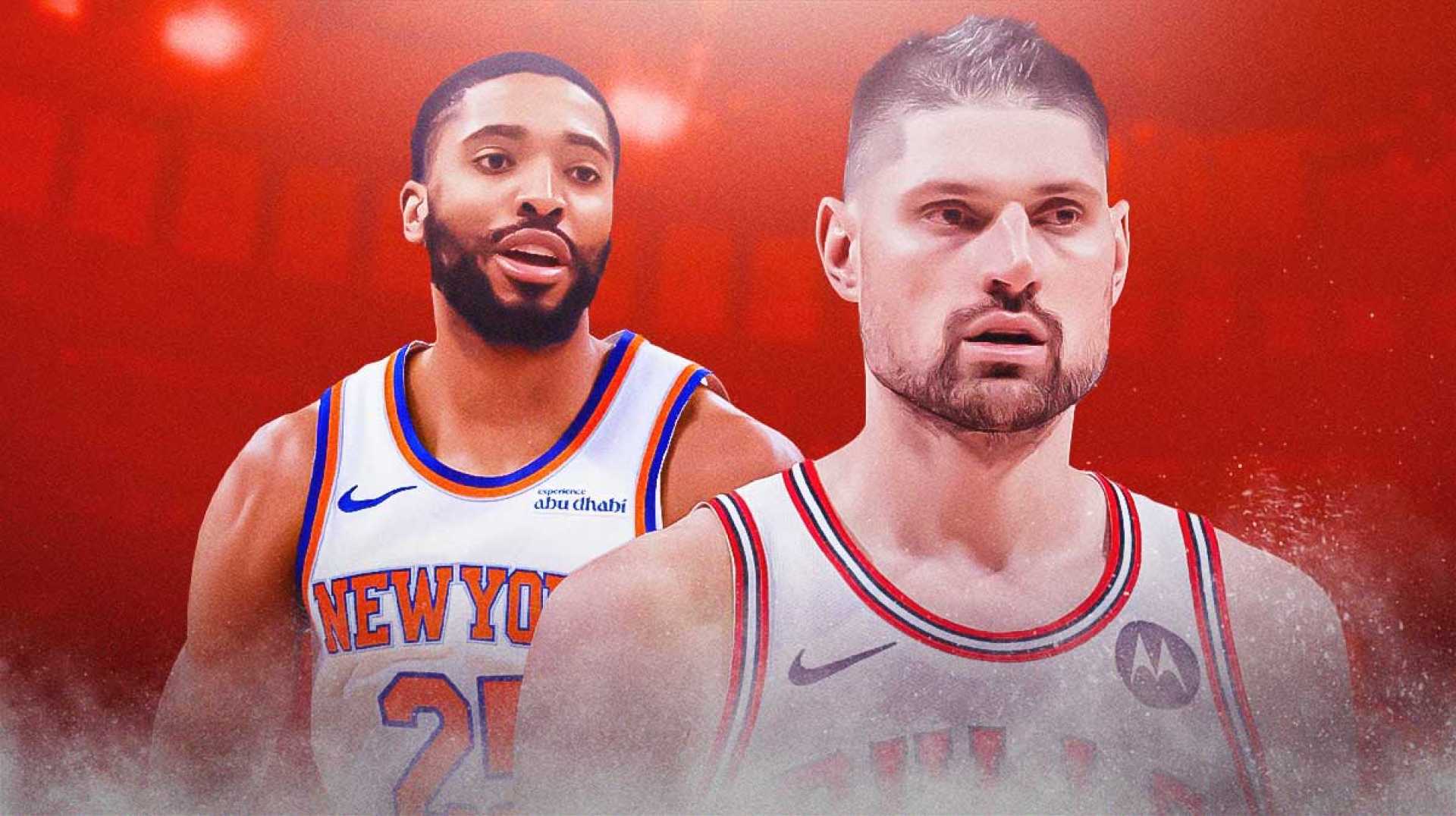 Mikal Bridges Block Nikola Vucevic Knicks Bulls