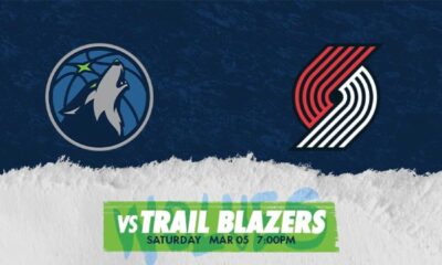 Minnesota Timberwolves Vs Portland Trail Blazers Game At Target Center