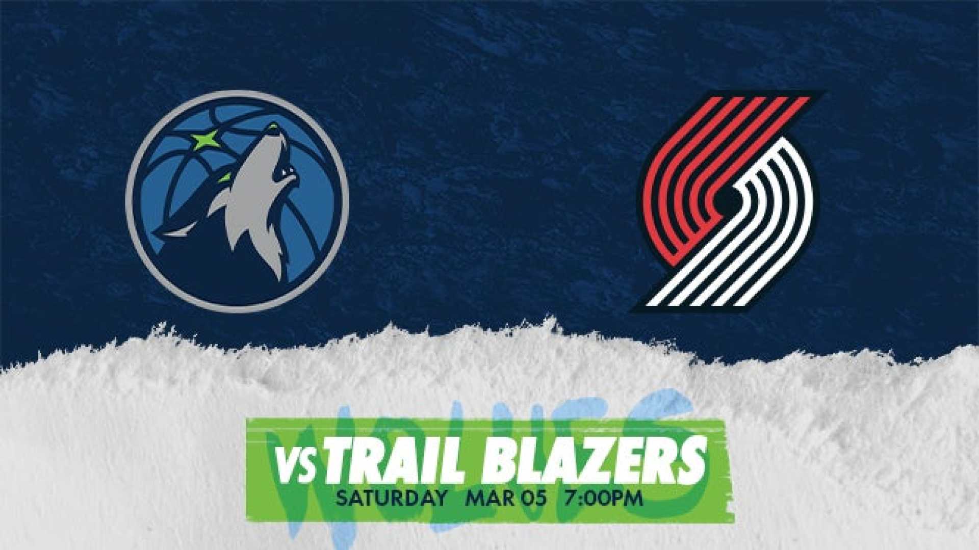 Minnesota Timberwolves Vs Portland Trail Blazers Game At Target Center