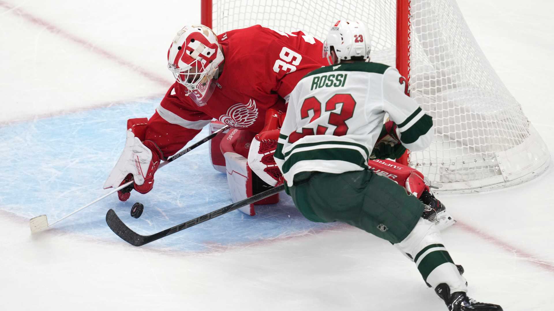 Minnesota Wild Vs Detroit Red Wings Game Action