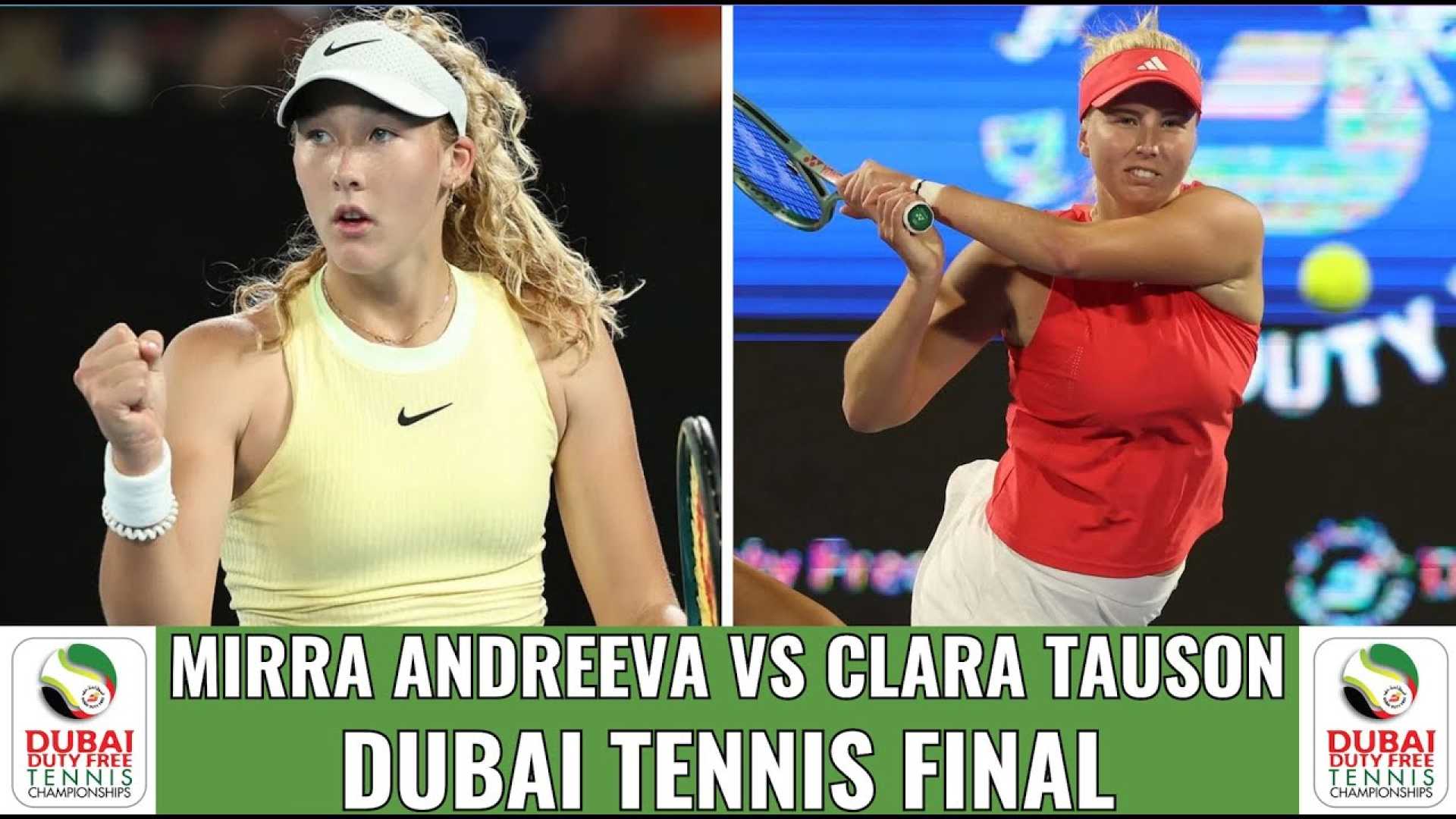 Mirra Andreeva Clara Tauson Dubai Tennis Championships