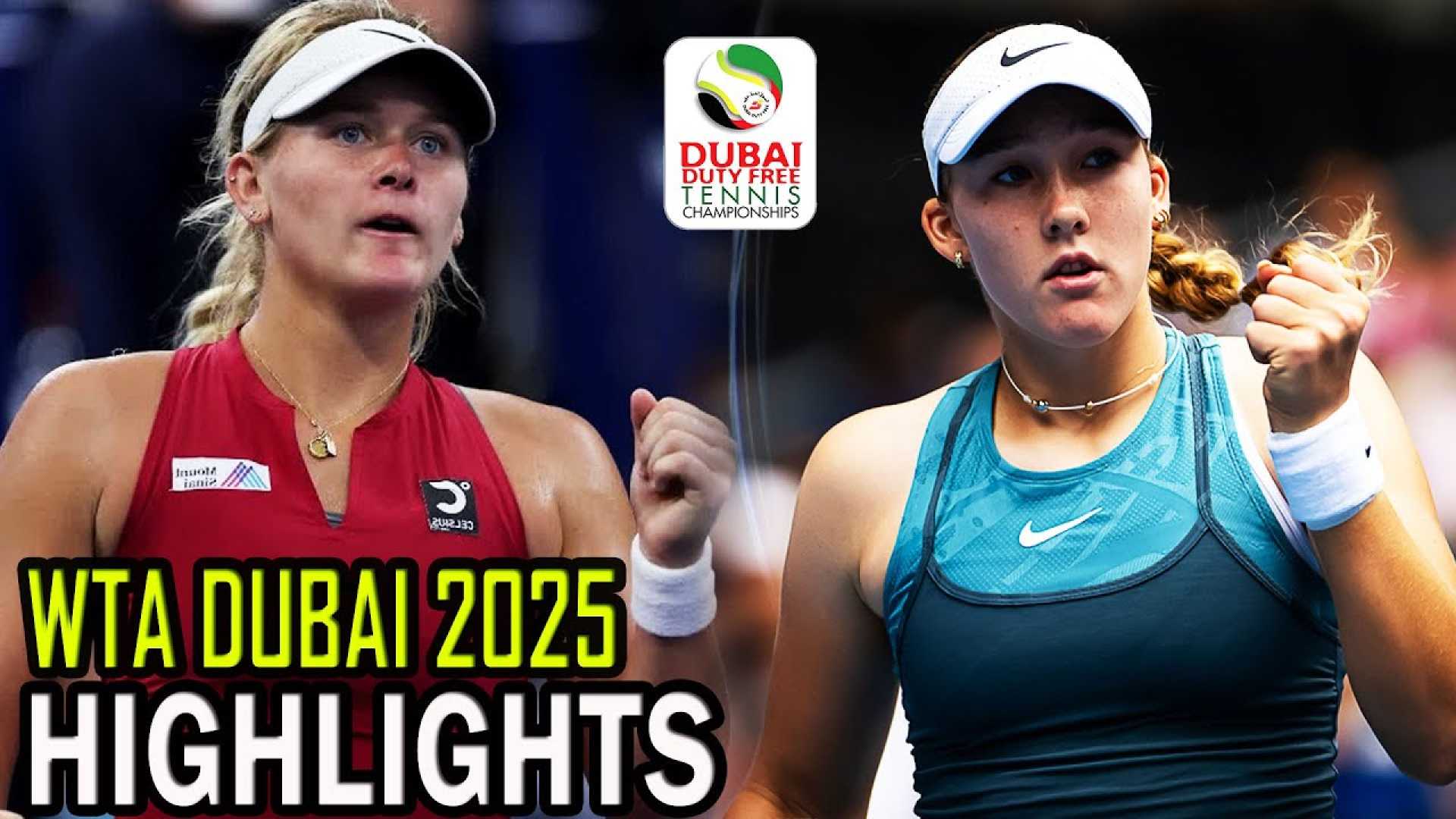 Mirra Andreeva Wta Dubai Match Highlights