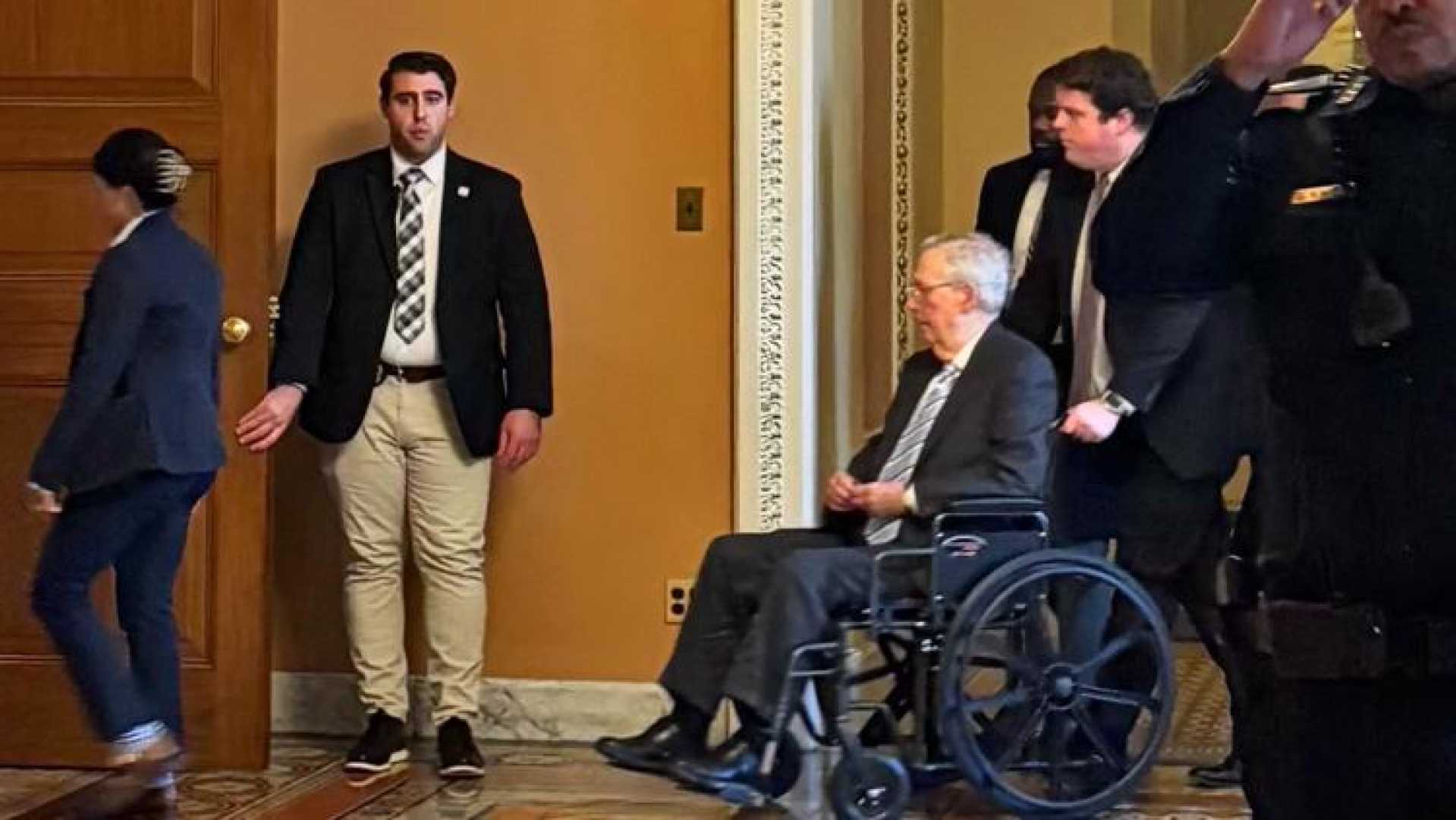 Mitch Mcconnell Senate Stairs Fall 2025