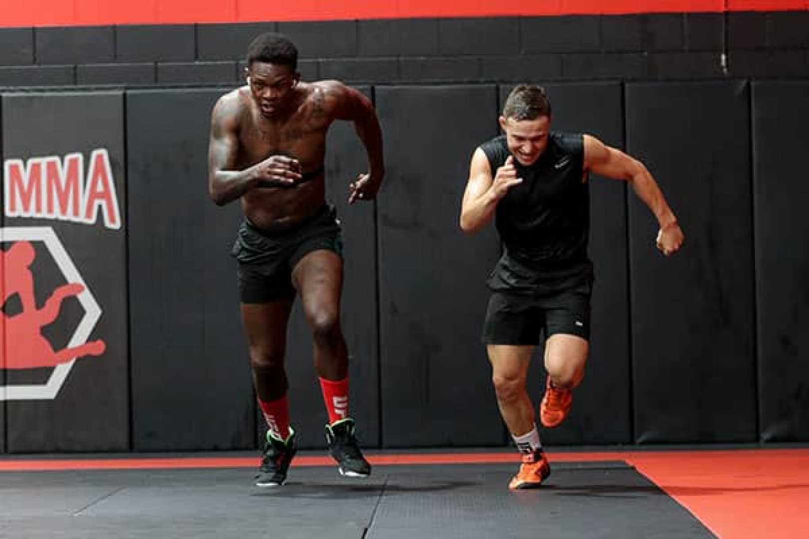 Mma Fighter Training In The Gym