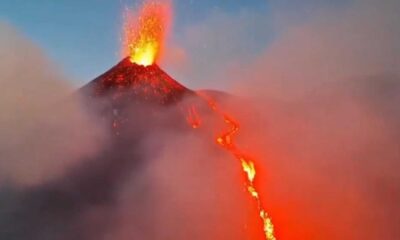 Mount Etna Eruption Lava Flow Sicily