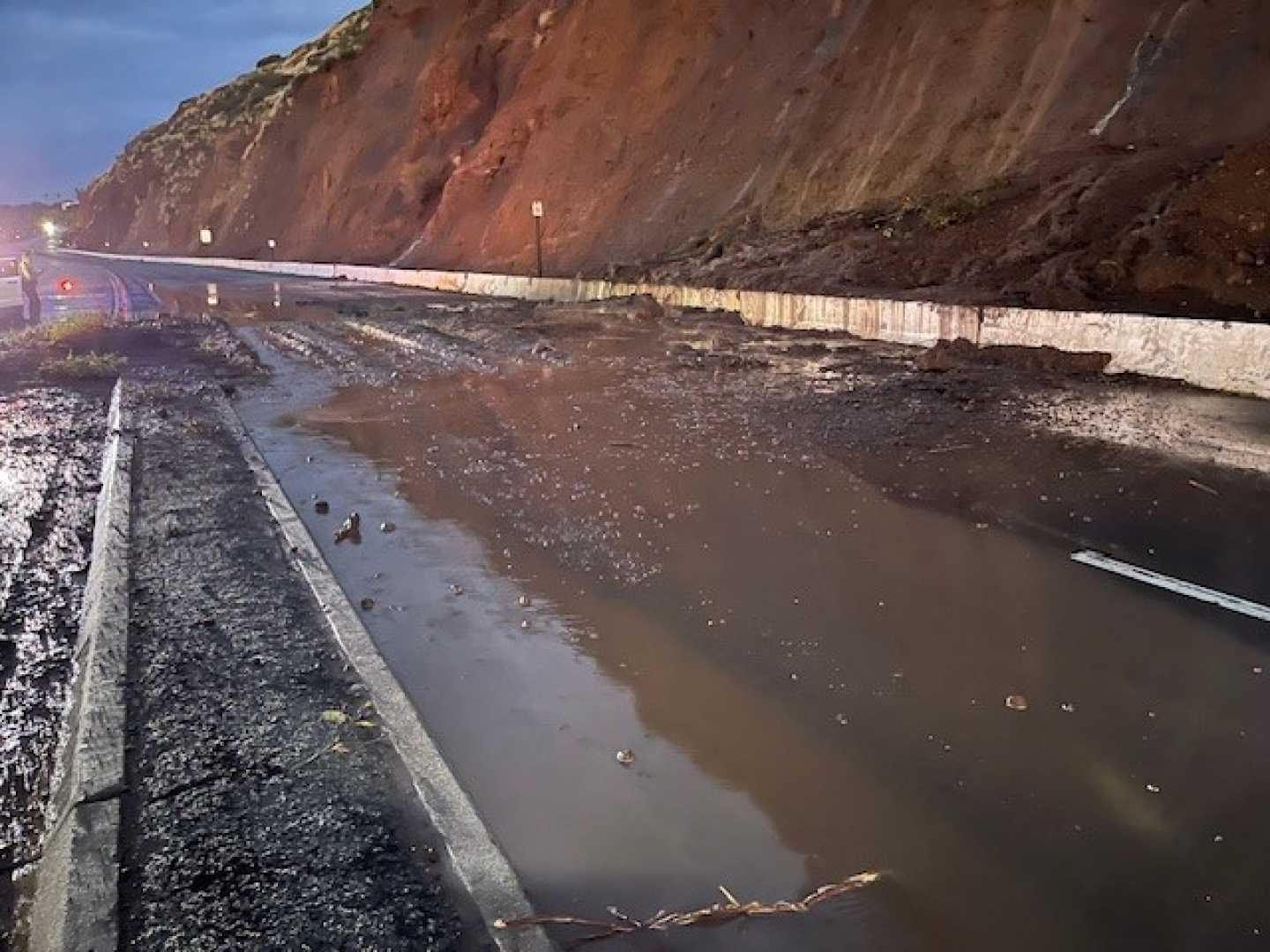 Mudslides Pacific Coast Highway Malibu