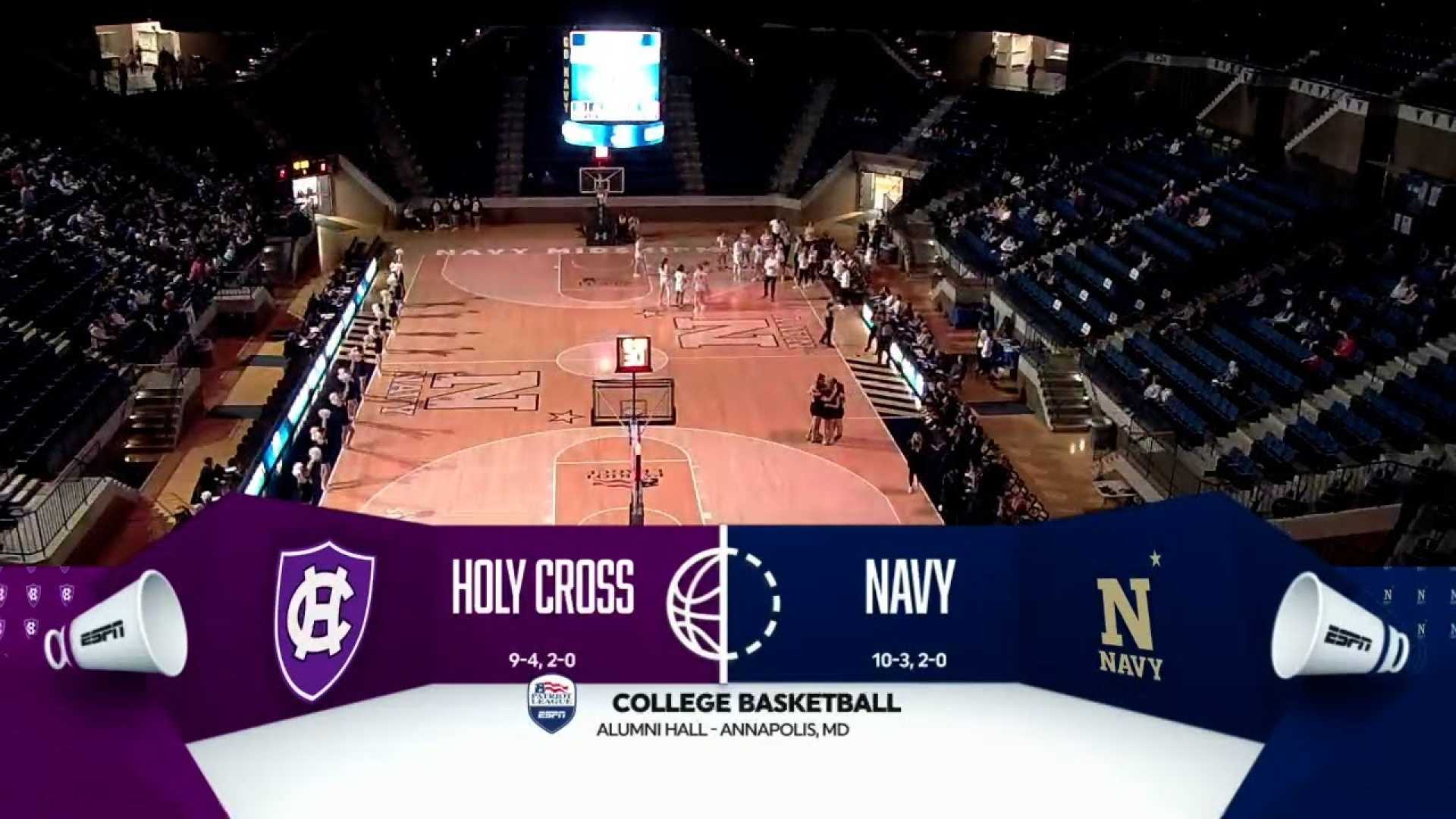 Navy Vs Holy Cross Basketball Game