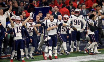 New England Patriots Celebrating Super Bowl Liii Victory On Field