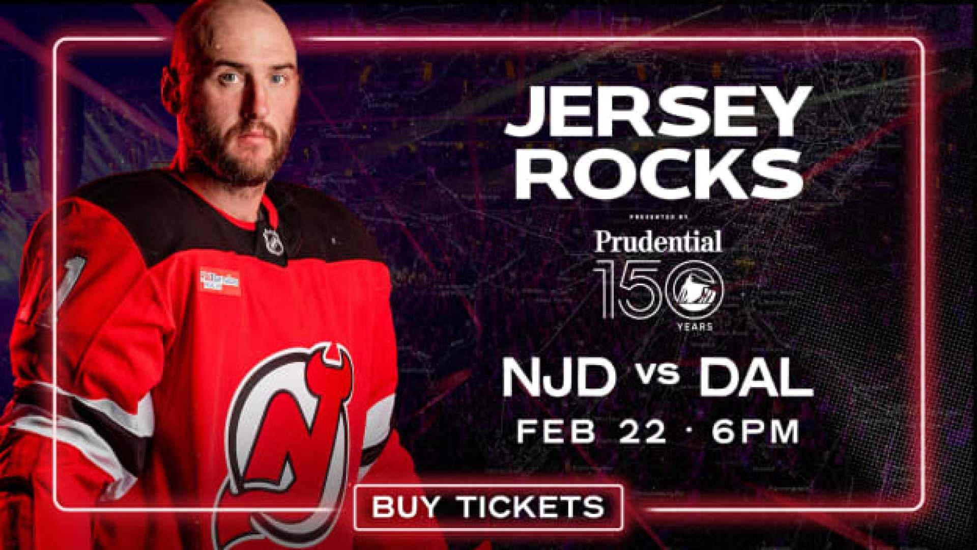 New Jersey Devils Jersey Rocks Night February 22 2025