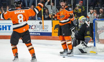 Nhl Hockey Puck Shootout Overtime Victory Celebration