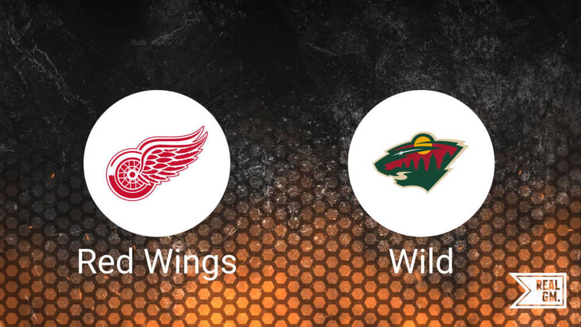 Nhl Red Wings Vs Wild Game Action