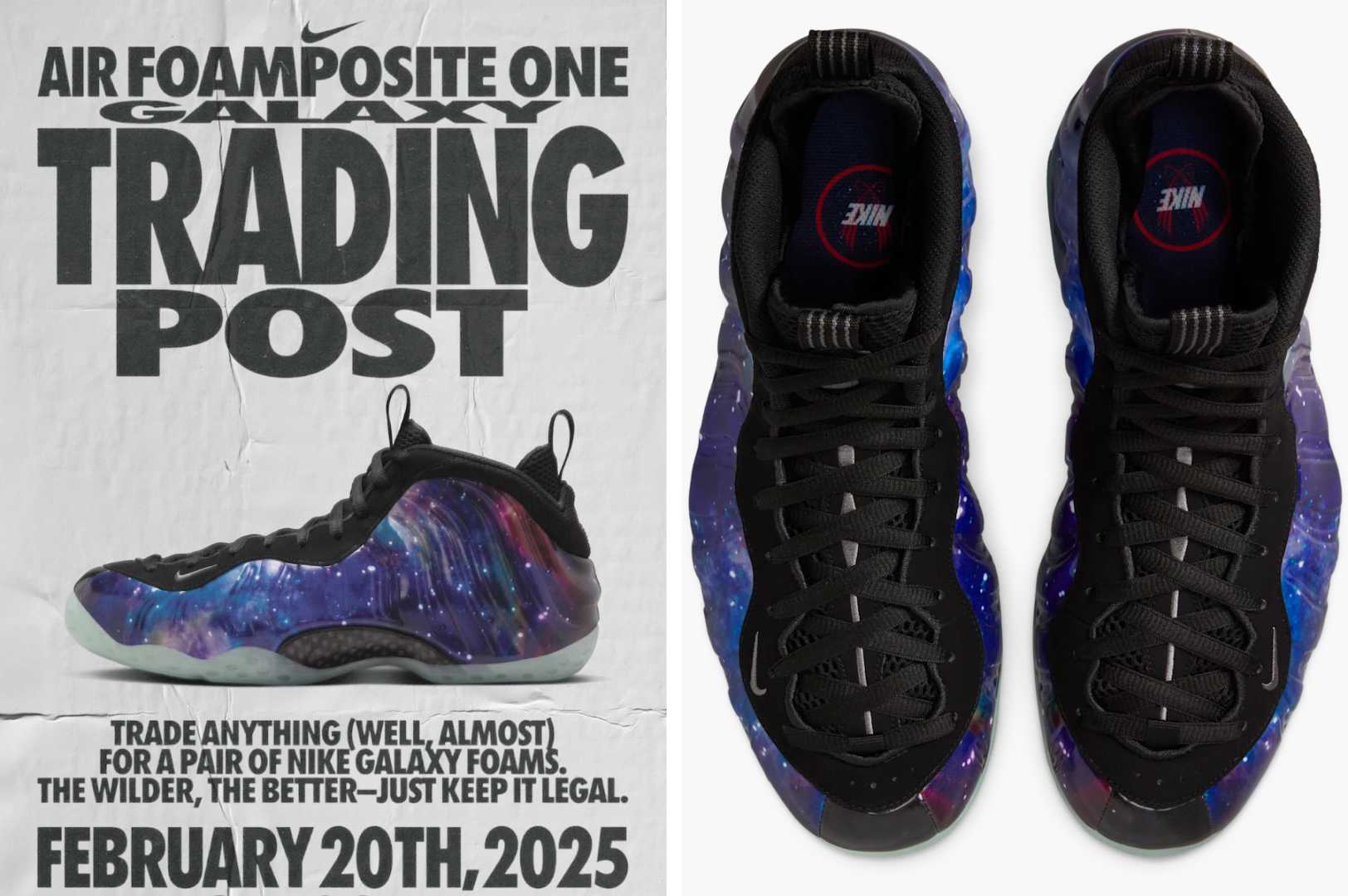 Nike Galaxy Foamposite Sneakers Trading Event