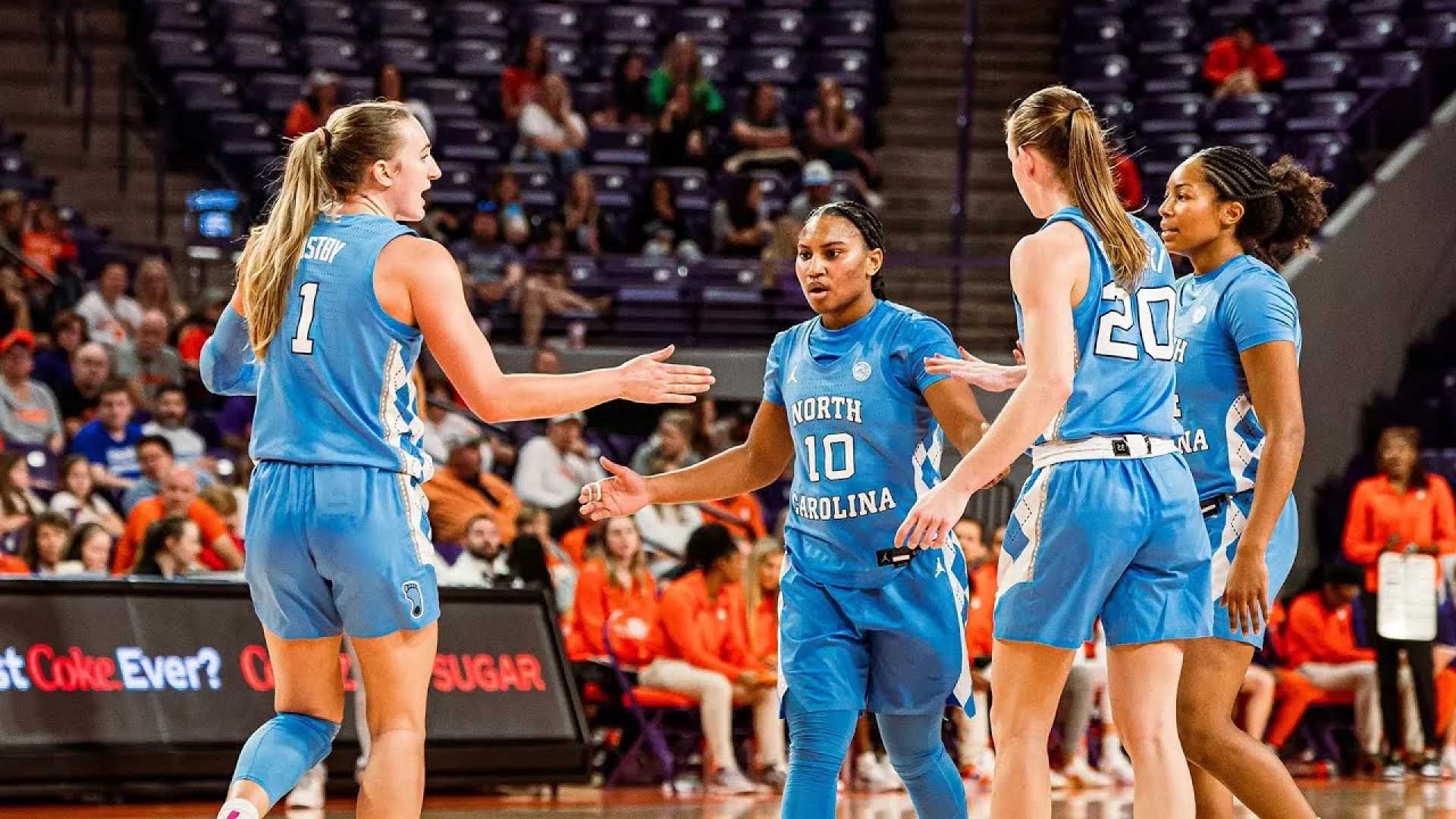 North Carolina Women's Basketball Team In Action