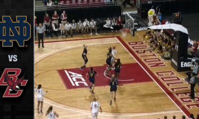 Notre Dame Boston College Basketball Game Scene