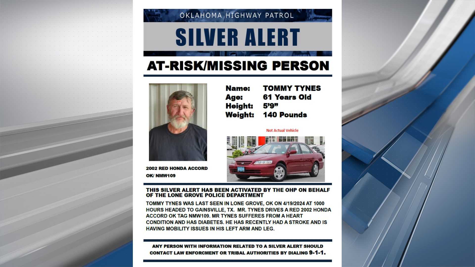 Oklahoma Highway Patrol Silver Alert Search