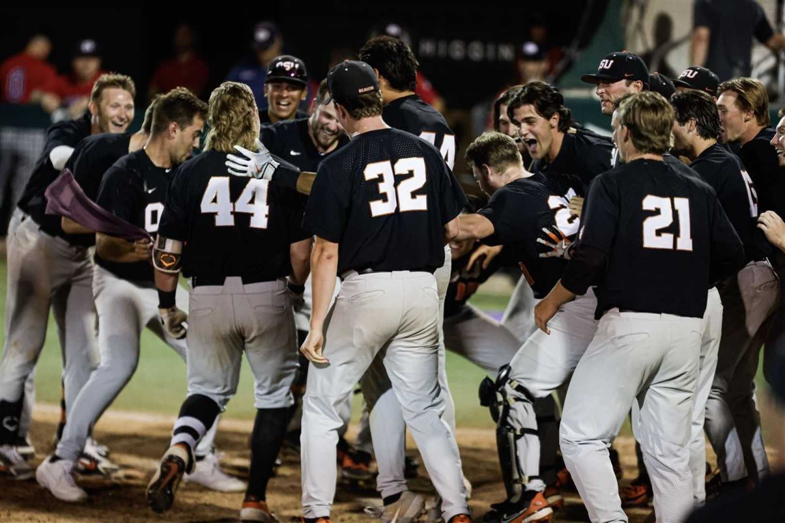 Oregon State Baseball Team In Action At Surprise Stadium