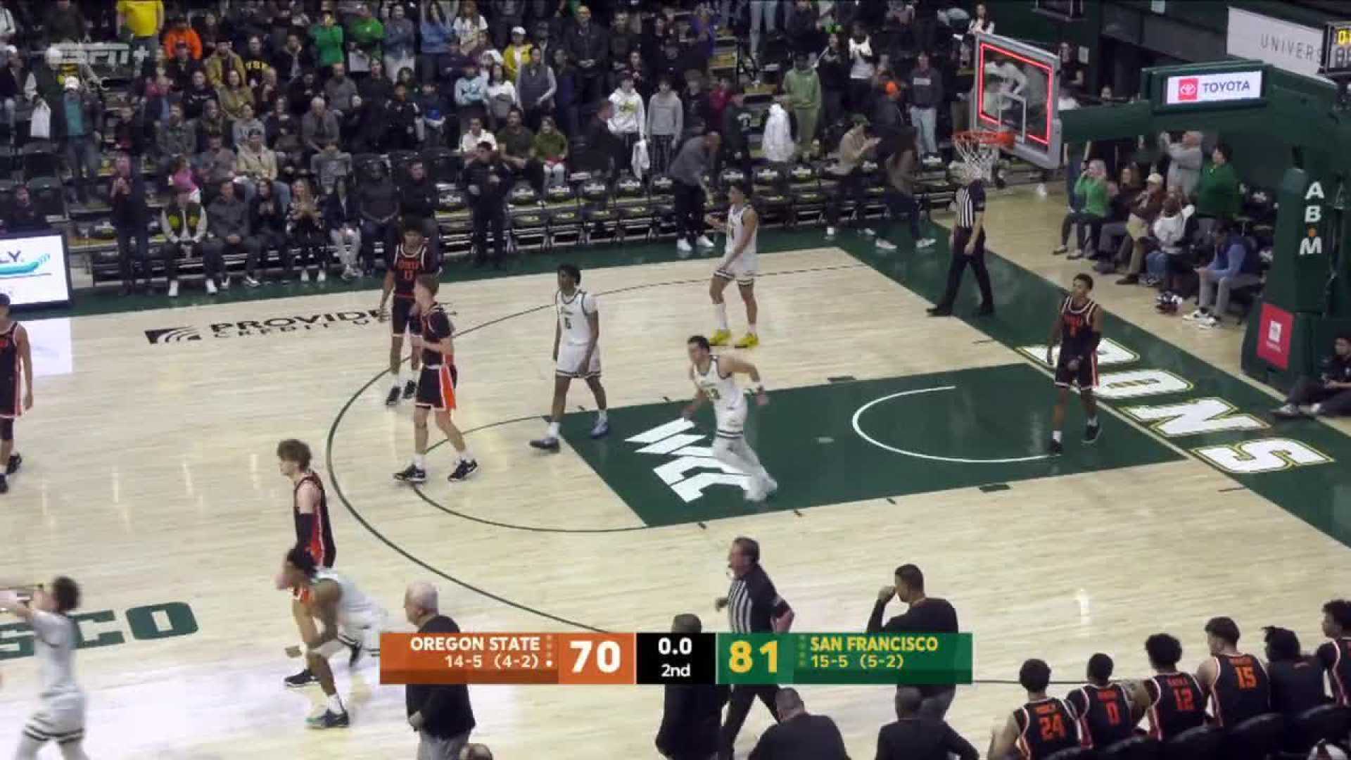 Oregon State Vs San Francisco Basketball Game