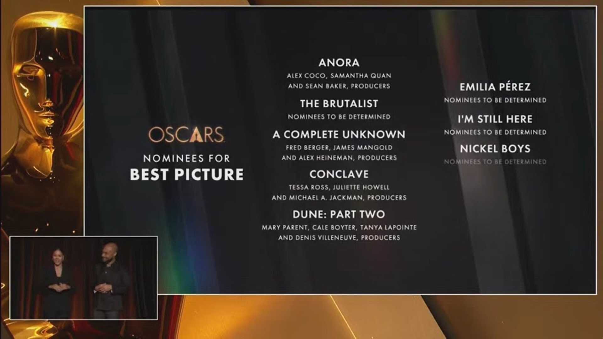 Oscars 2025 Nominations Announcement