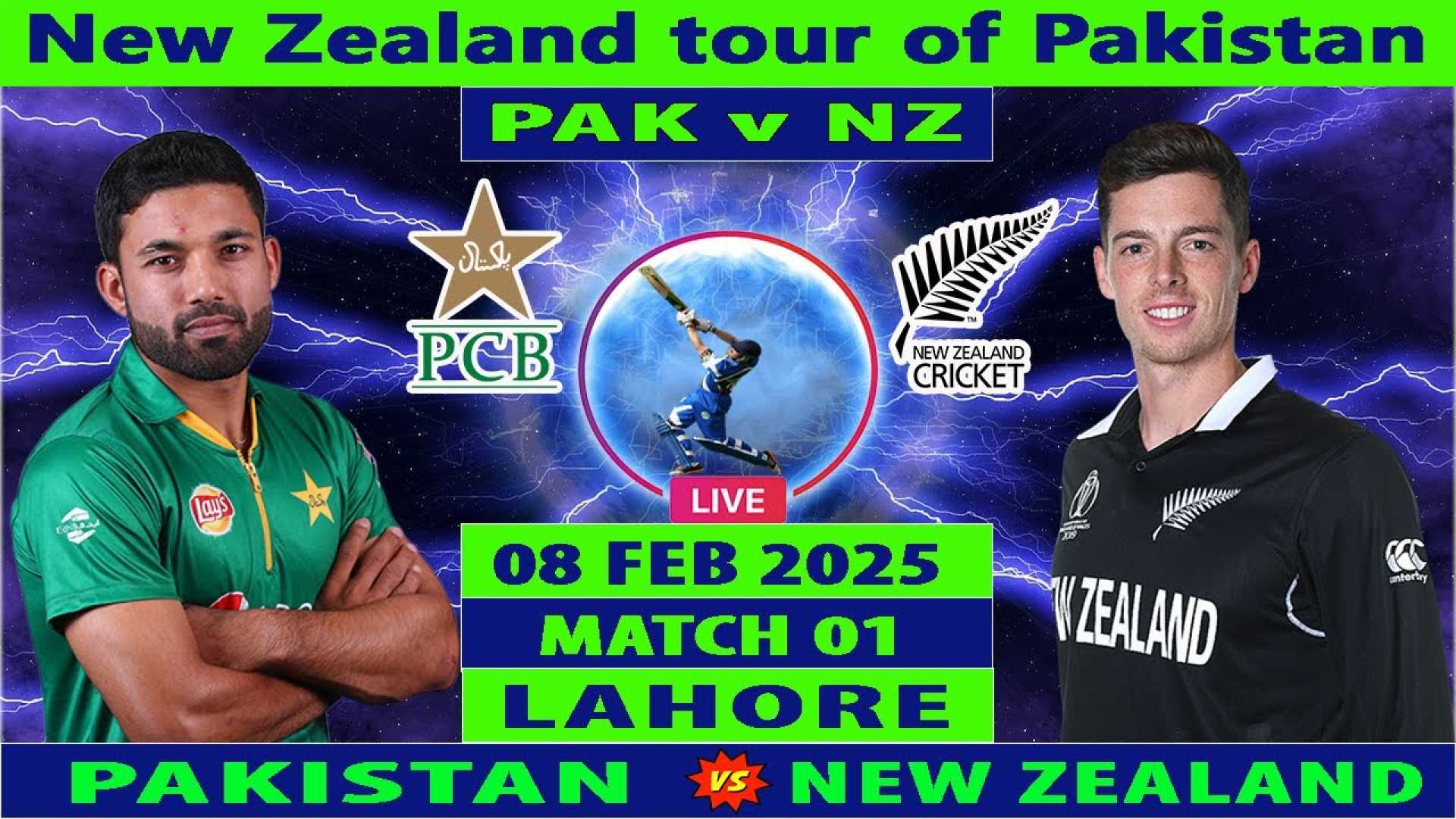 Pakistan Vs New Zealand Cricket Match February 2025