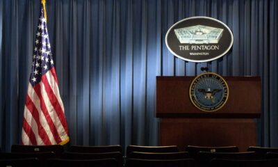 Pentagon Press Room Journalists In Briefing