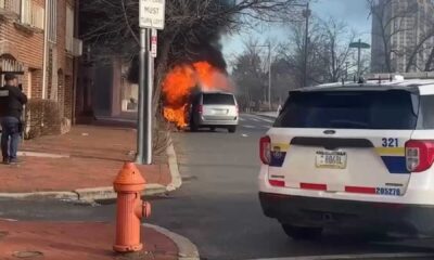 Philadelphia Van Fire Ice Protest