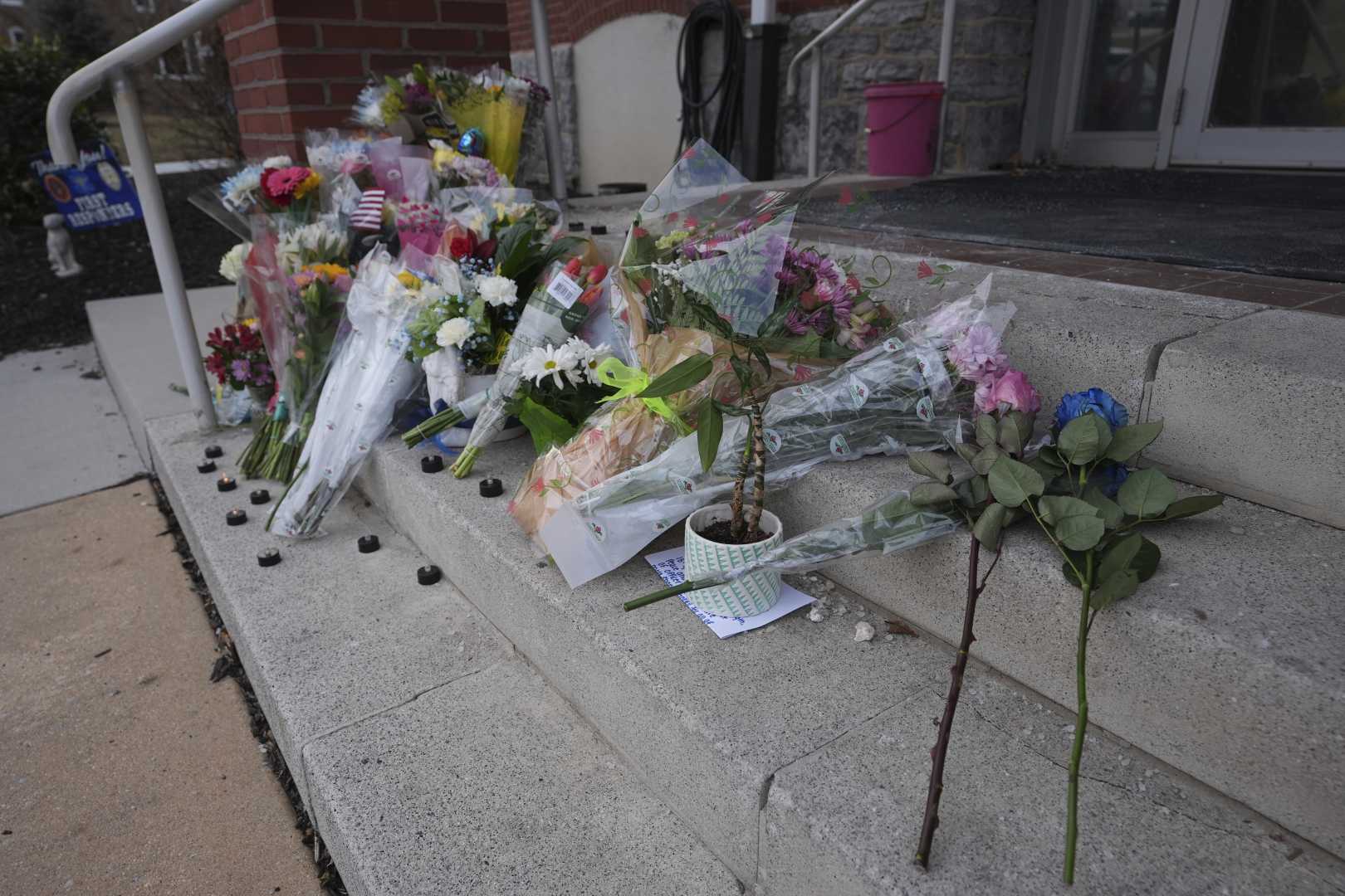 Police Flowers Memorial Hospital Shooting