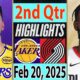 Portland Trail Blazers Vs Los Angeles Lakers February 2025