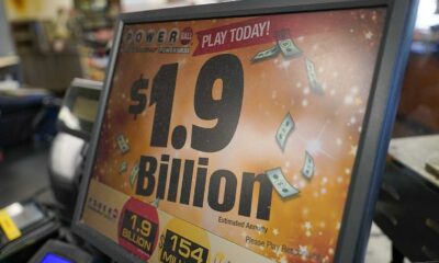 Powerball Lottery Ticket And Jackpot Display