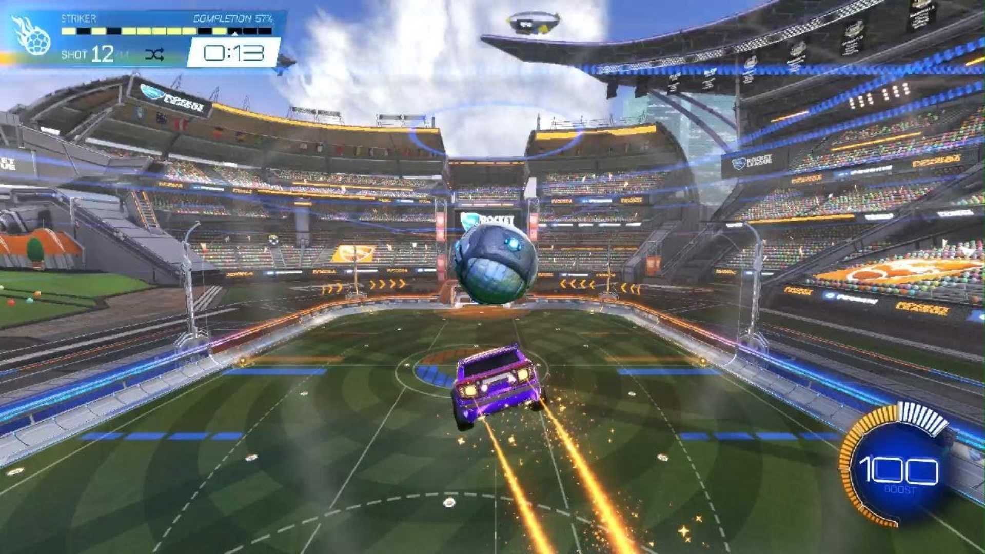 Rocket League Gameplay Crossbar Ping Teaser