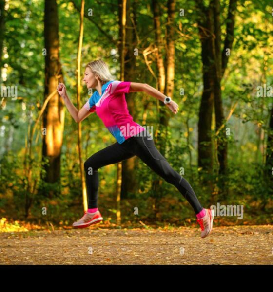 Running Through Trees In A Park