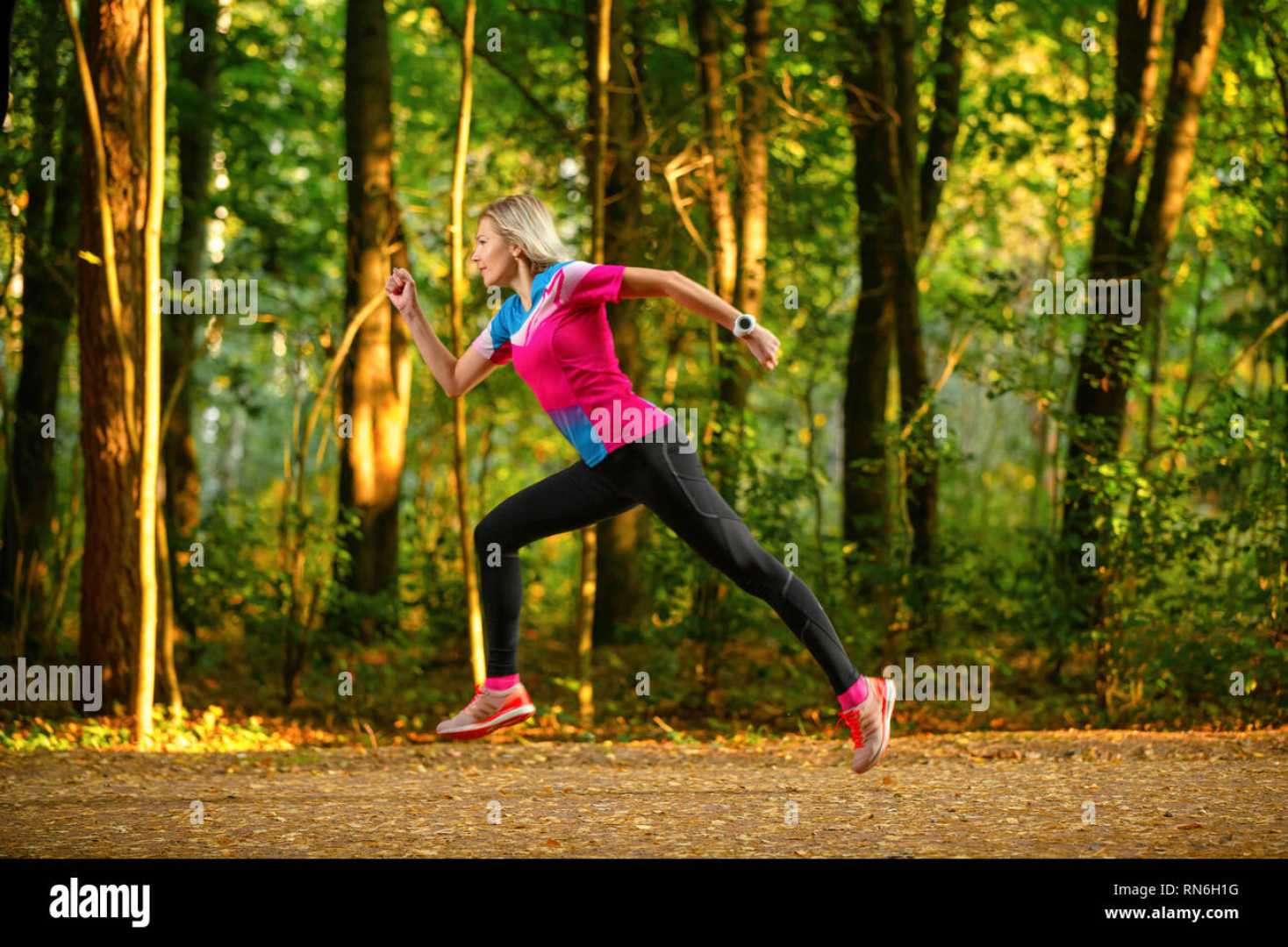 Running Through Trees In A Park