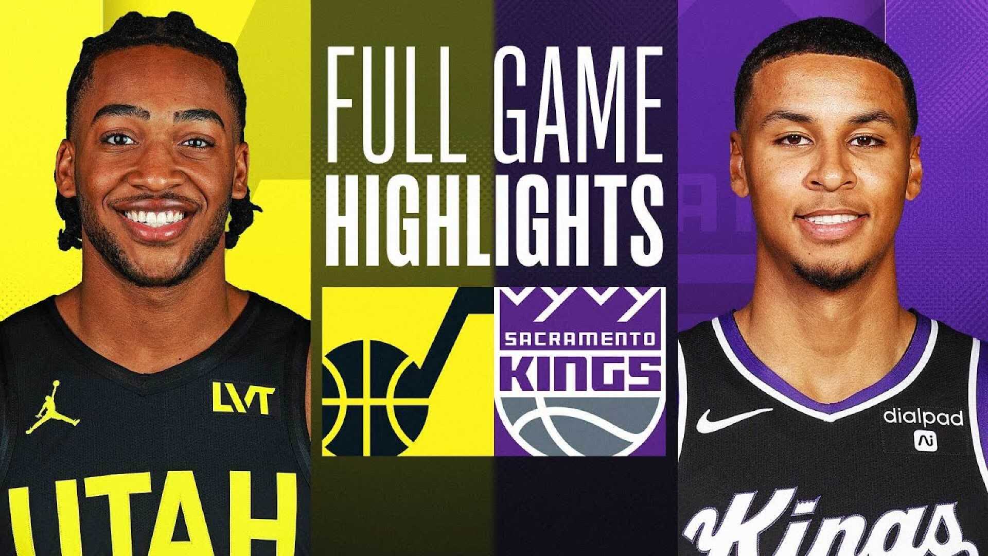 Sacramento Kings Vs Utah Jazz Nba Game Highlights