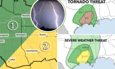 Severe Weather Alert Map South Carolina Indiana Texas