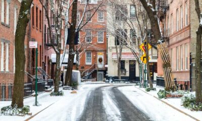 Snow Covered New York City Streets Winter Storm