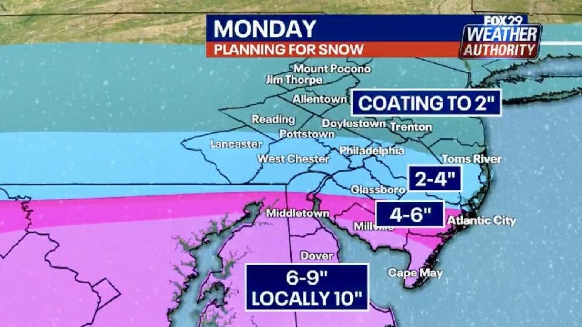 Snowstorm School Closures Philadelphia Bucks County