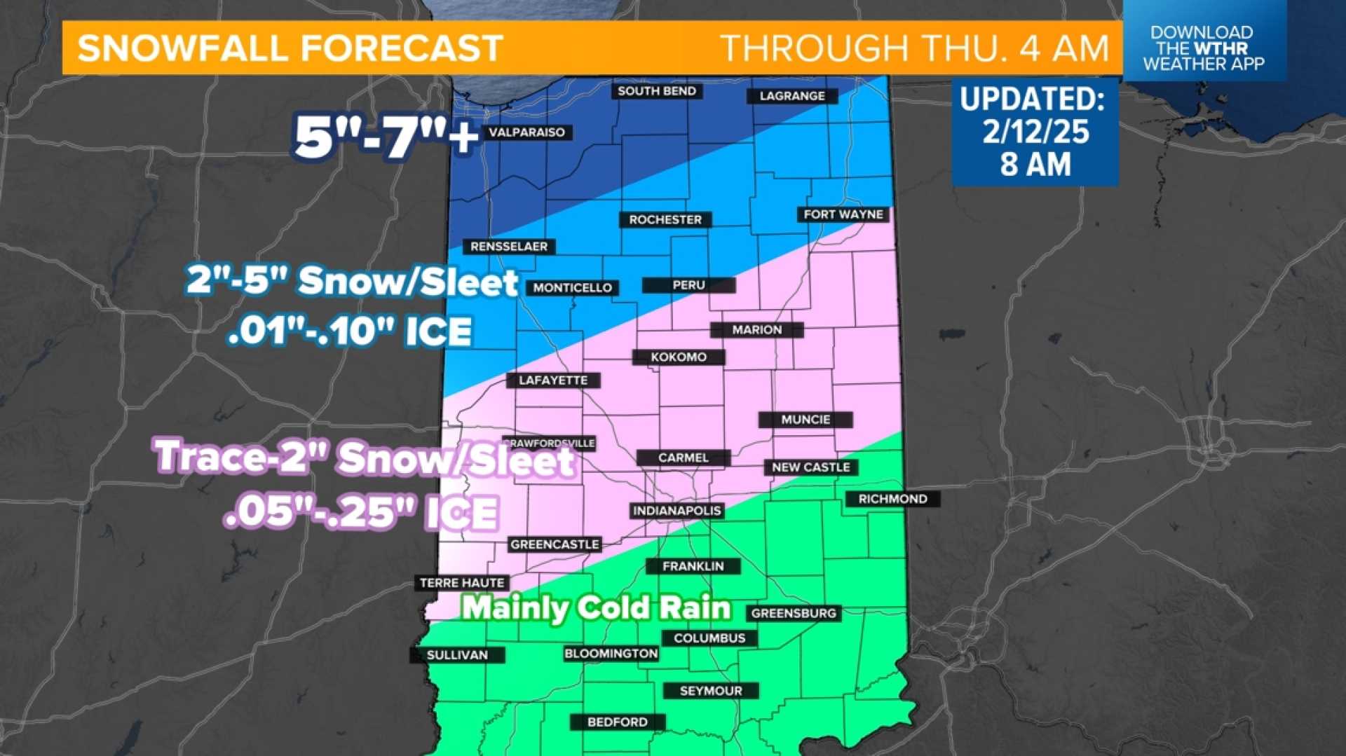 Snowy Conditions Northern Indiana Travel Advisory