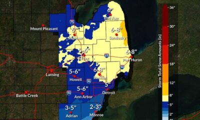 Southeast Michigan Winter Storm Snowfall