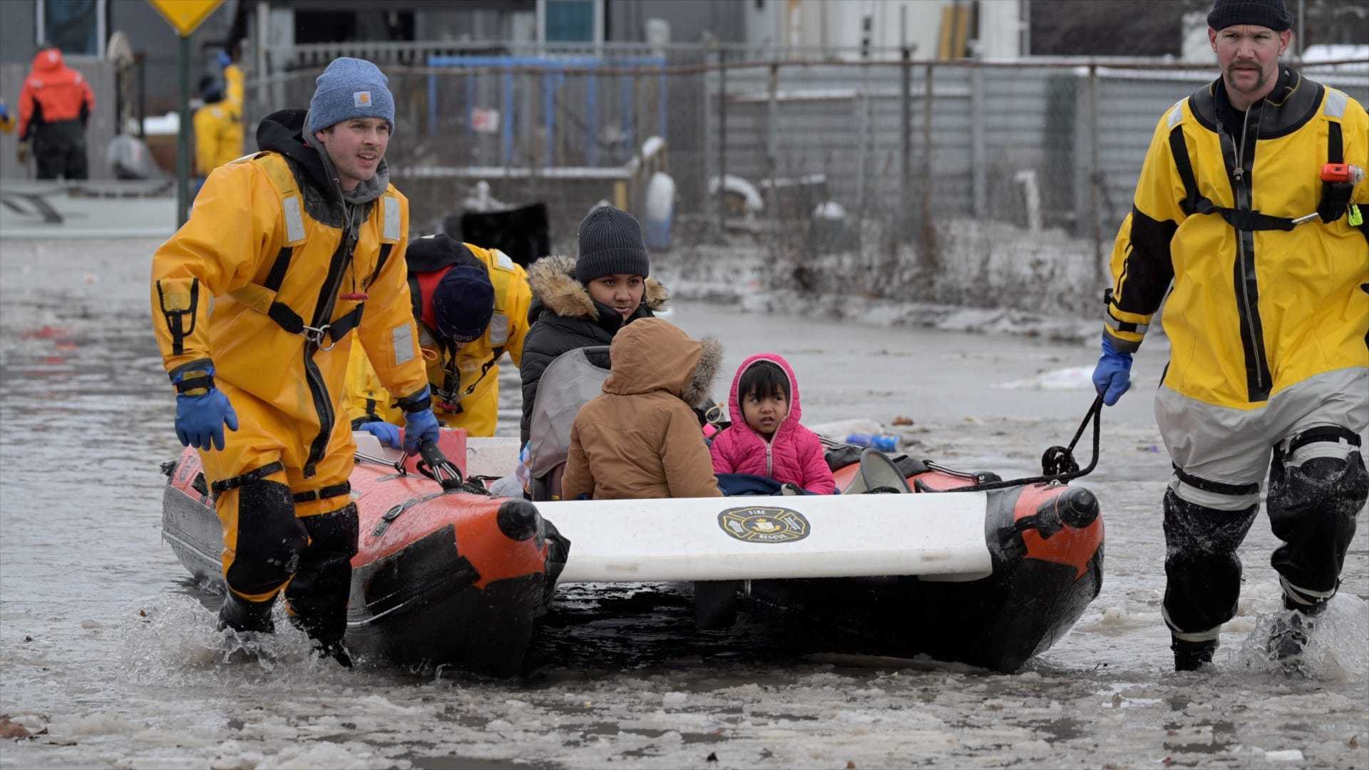 Southwest Detroit Water Flood Rescue Efforts