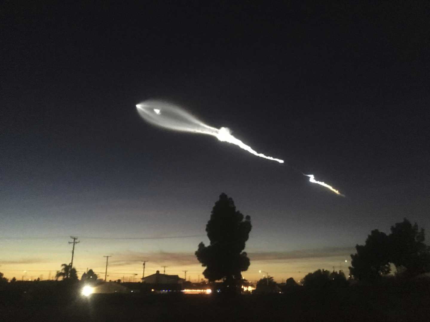 Spacex Falcon 9 Launch Night Sky California