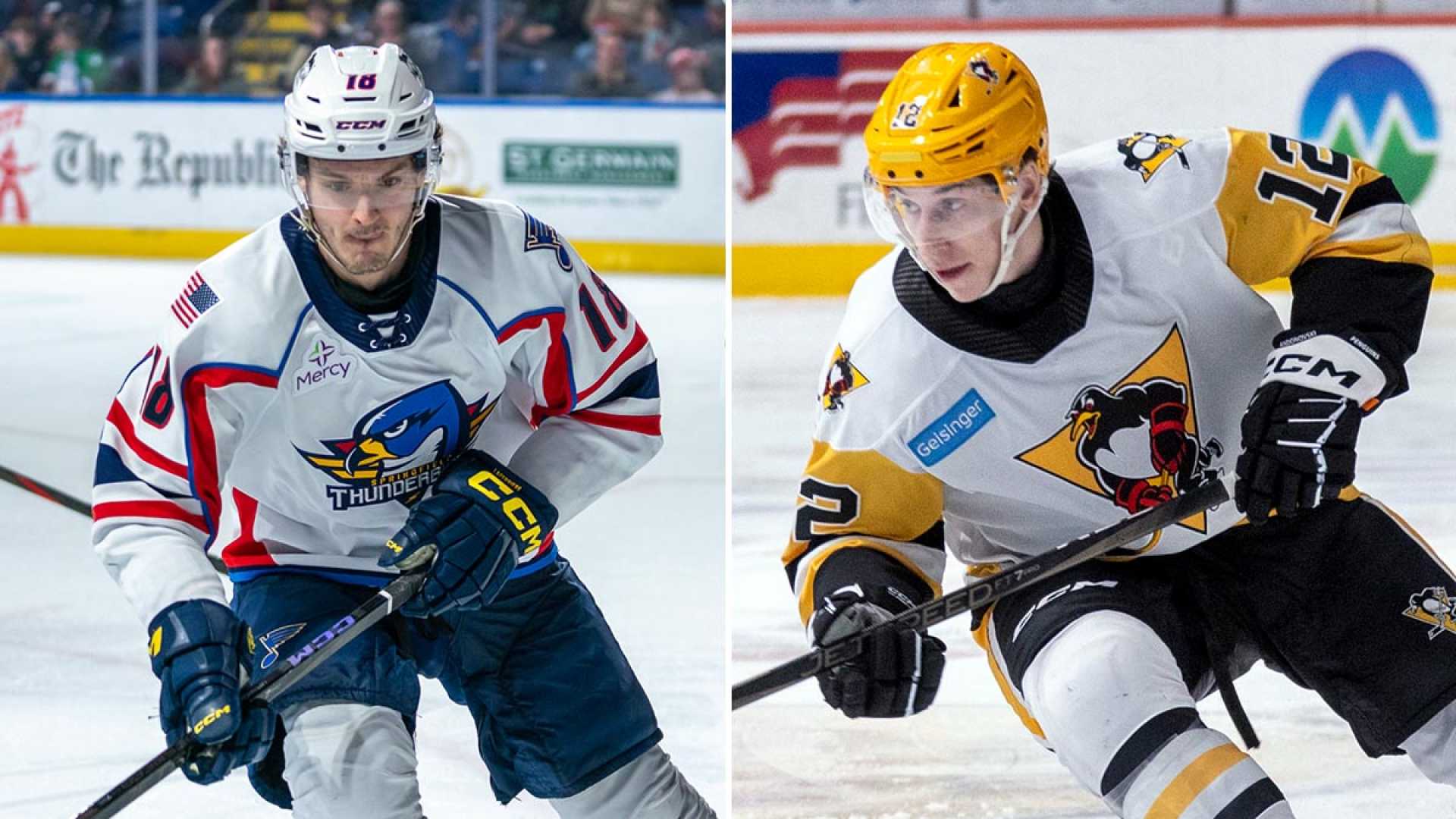 St. Louis Blues Penguins Trade Corey Andonovski Mathias Laferriere