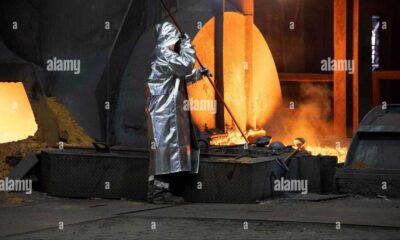 Steelworker At Blast Furnace Thyssenkrupp Steel