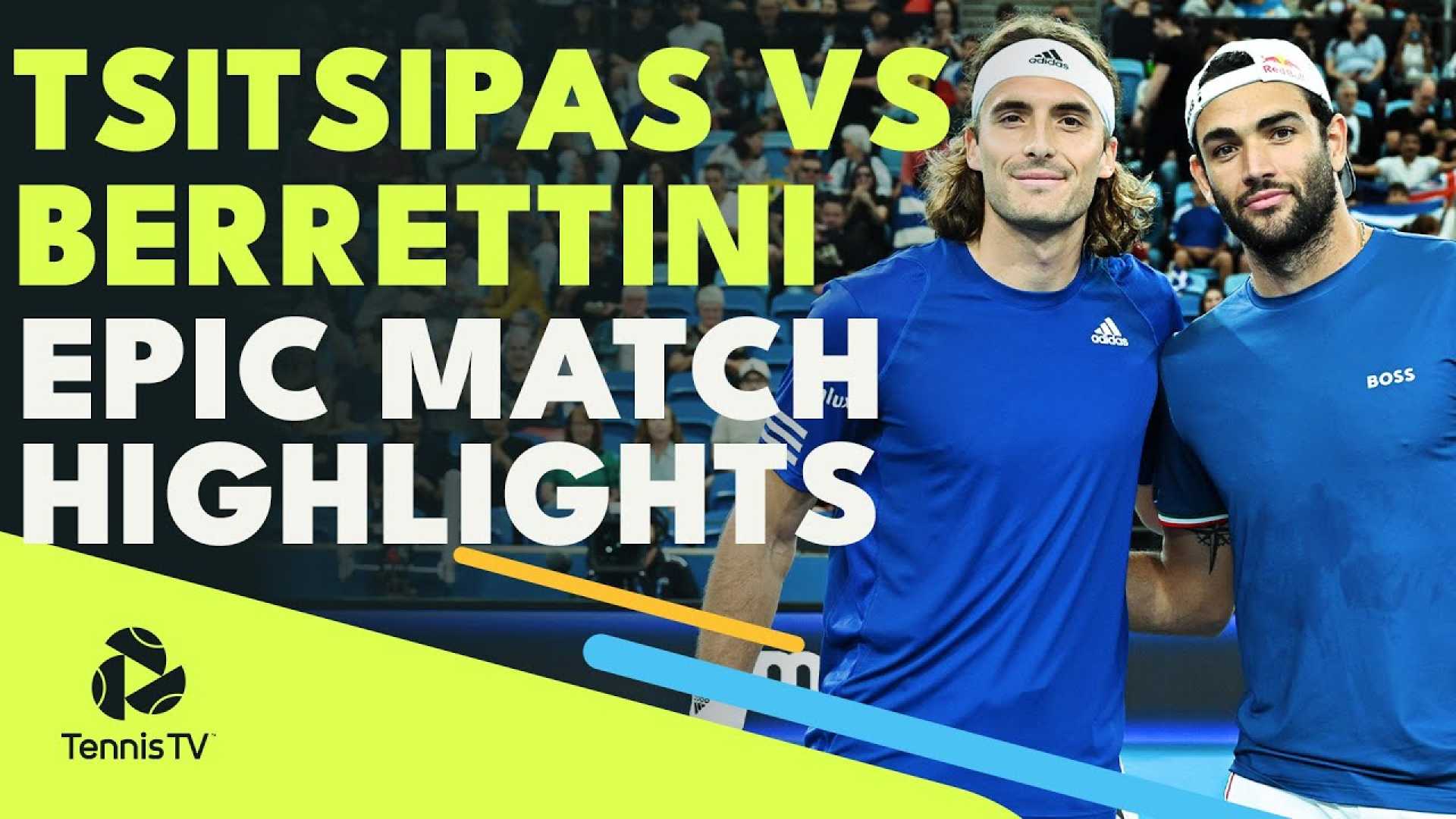 Stefanos Tsitsipas Matteo Berrettini Tennis Match