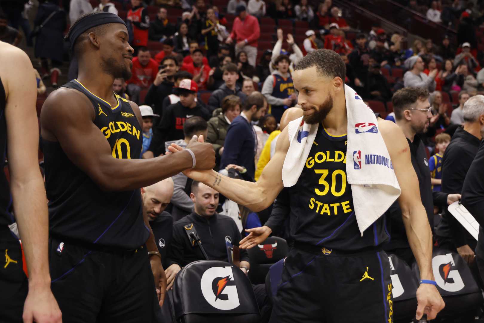 Steph Curry Celebration Warriors Jimmy Butler Nba