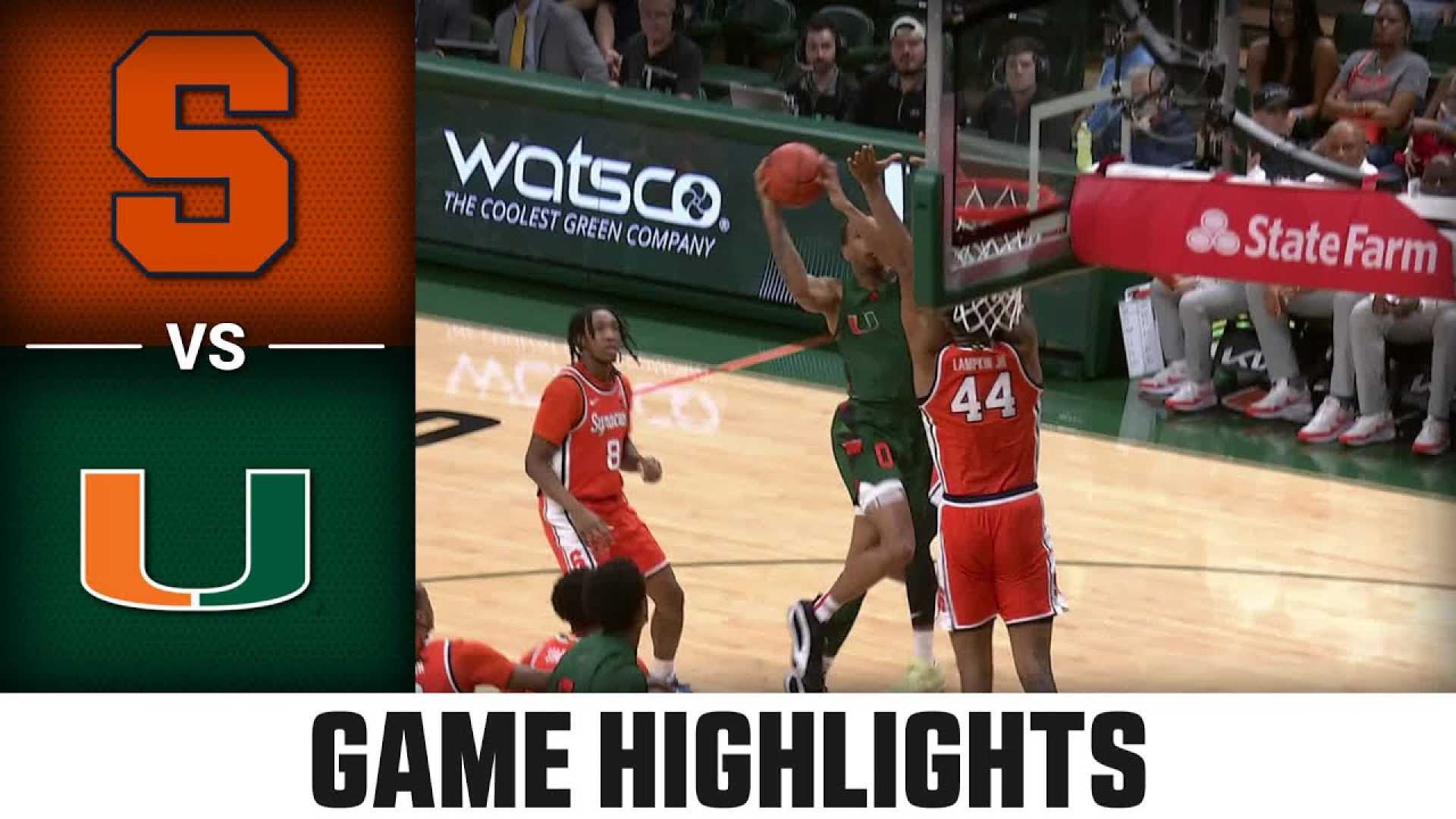 Syracuse Vs Miami Basketball Game Highlights