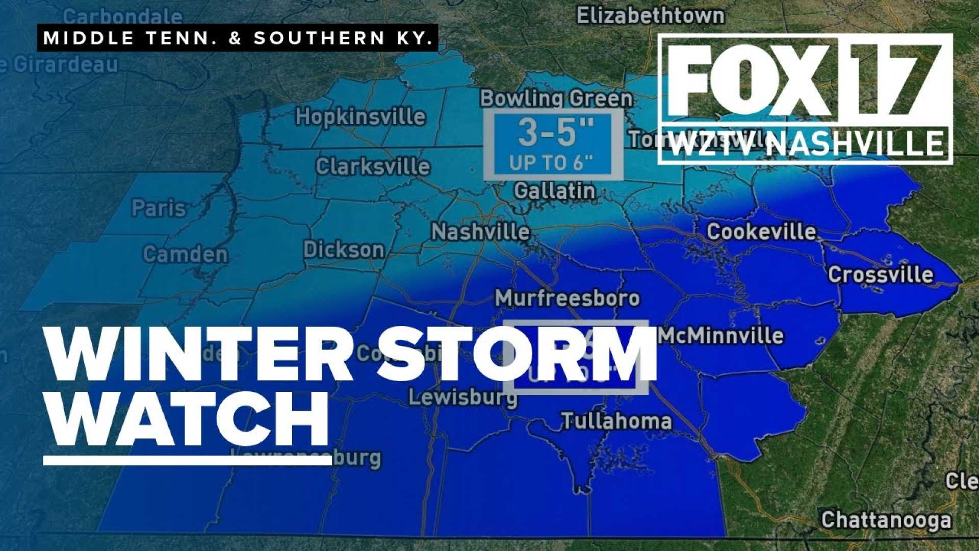 Tennessee Snowstorm Winter Weather Alert