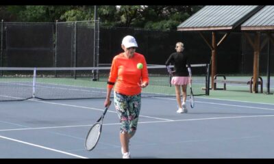 Tennis Match Woman Playing Court