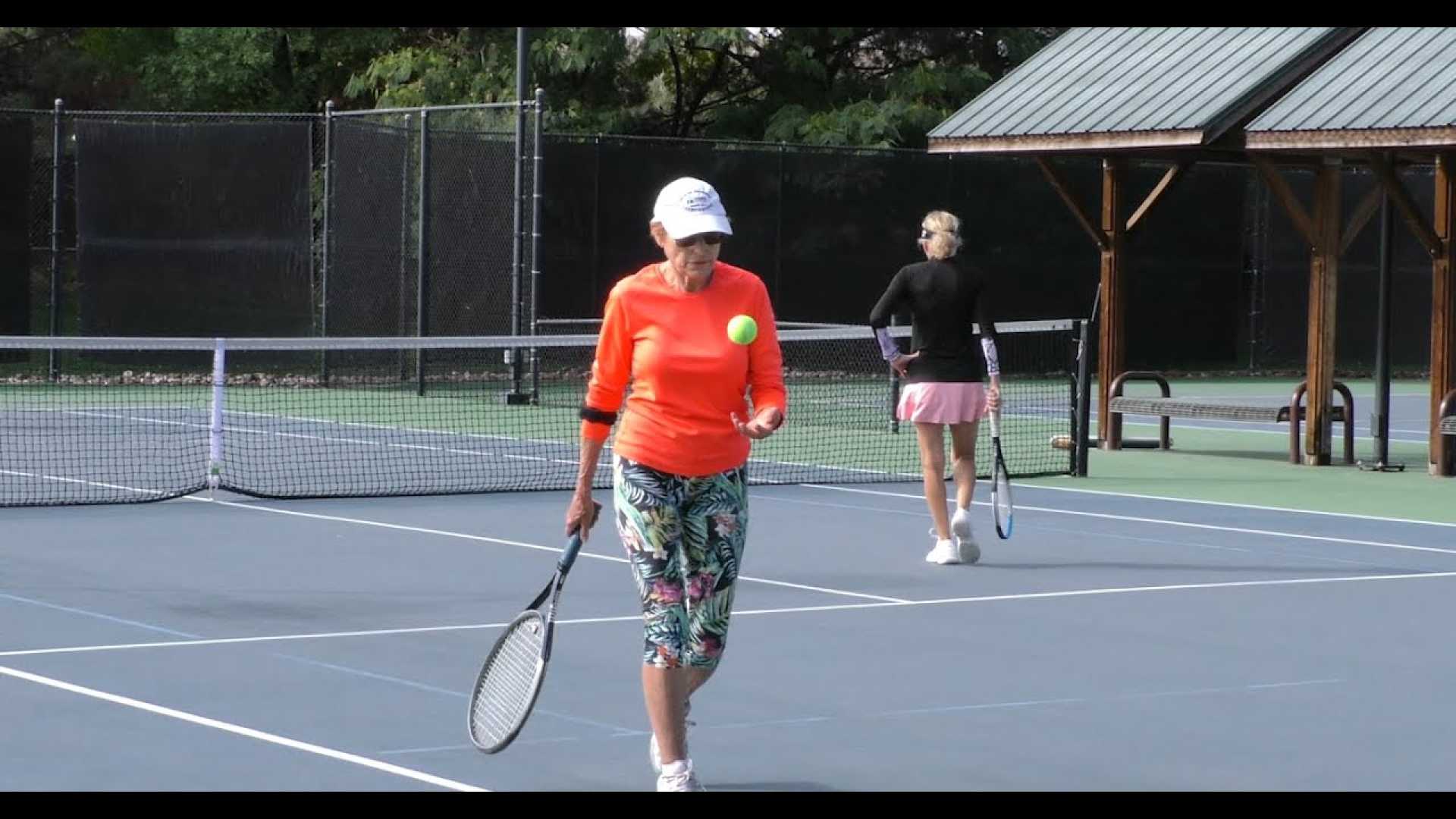 Tennis Match Woman Playing Court