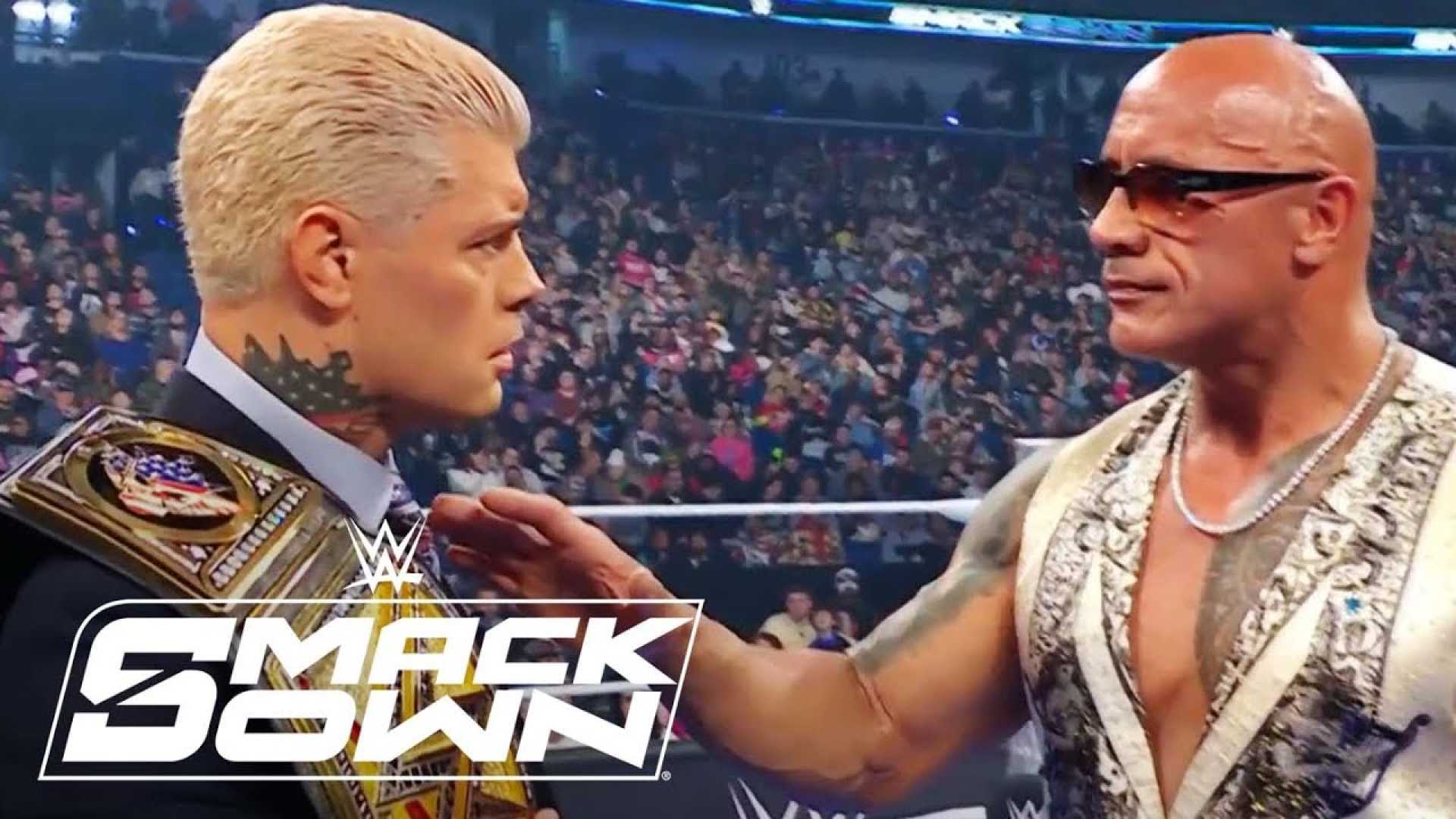 The Rock Cody Rhodes Wrestling Smackdown