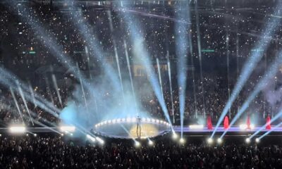 The Weeknd Performing On Stage With Concert Lights