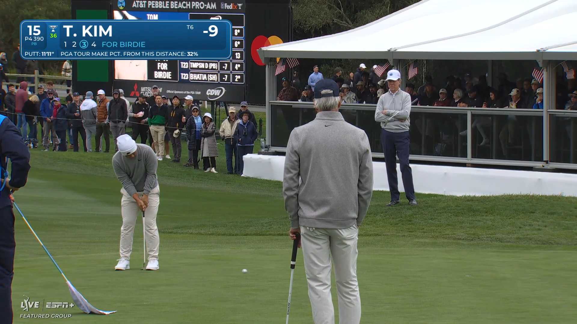 Tom Kim Putting At Pebble Beach Golf Links